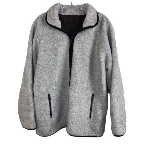 OUTBROOK Teddy Cream Silk Blend Reversible Fall Jacket Size Medium - Picture 1 of 10